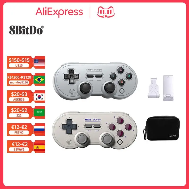 Top 8BitDo SN30 Pro Game Controller for Nintendo Switch Android MacOS Steam Windows PC Joystick Wireless Bluetooth Gamepad