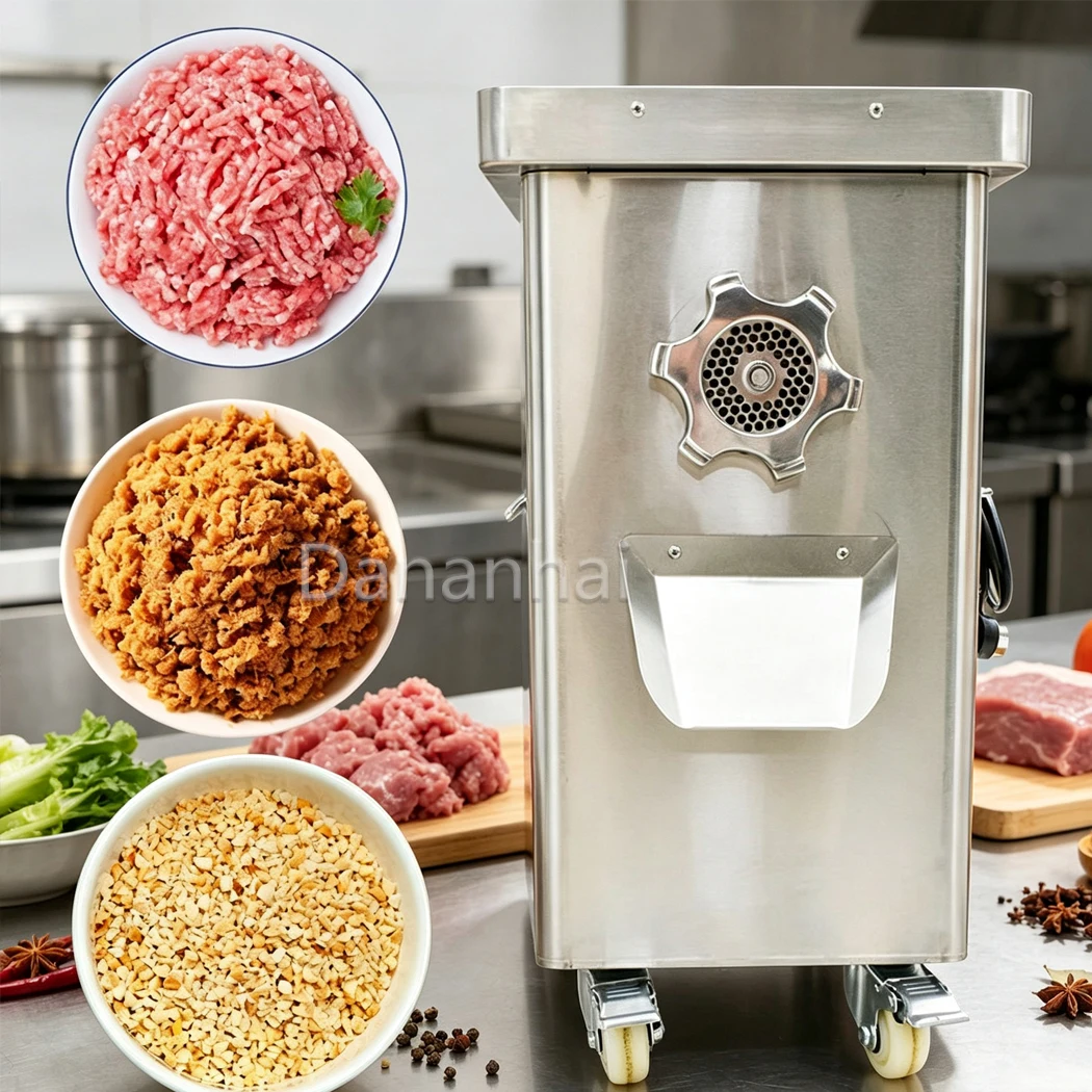 Electric Meat Grinder Machine Commercial Meat Mincer for Butcher Shop Large‑Batch Meat Grinding
