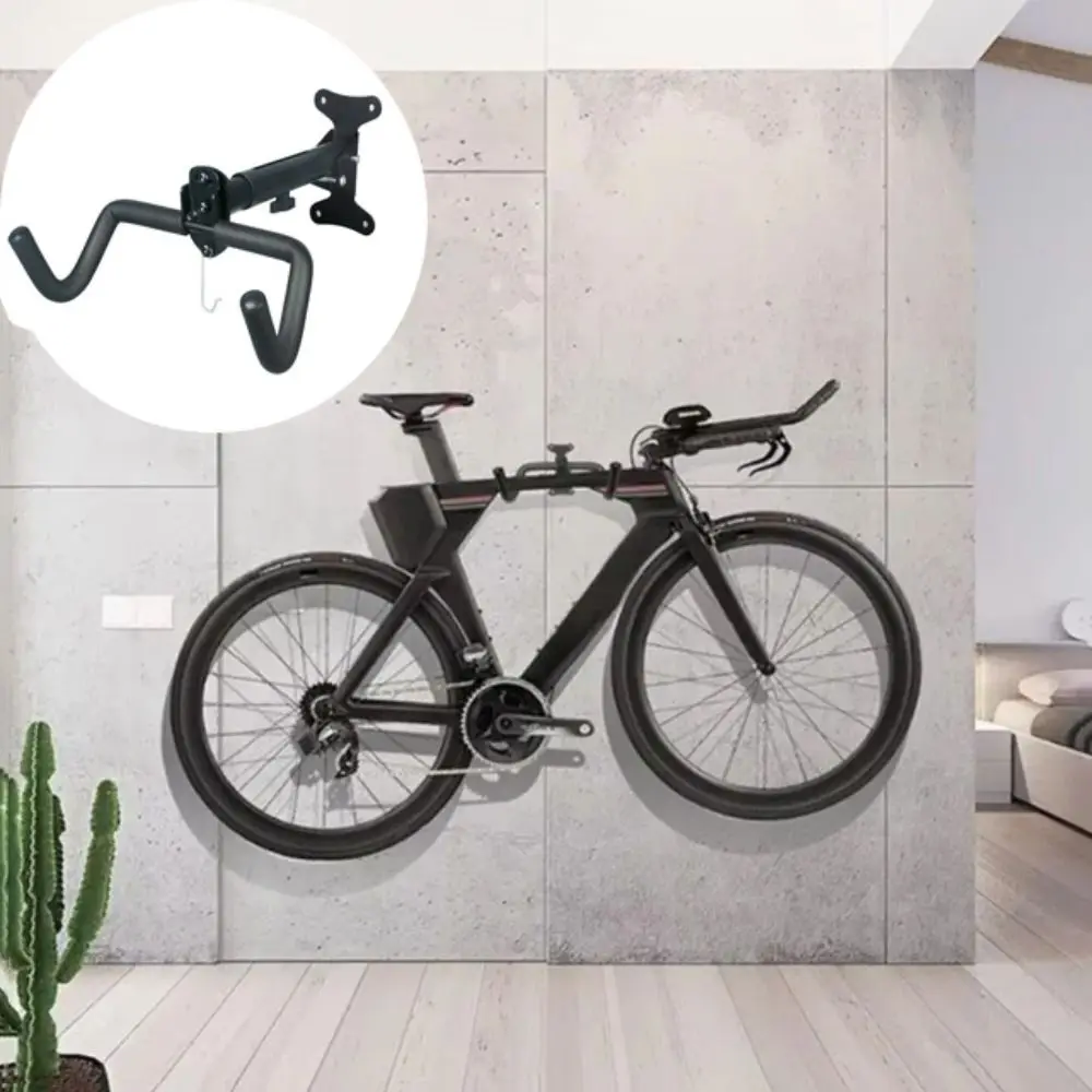 

Foldable Design Wall Beam Bike Rack Space Saving Wall Hanger Wall Mounted Bicycle Rack Wall Hook 360 Degree Rotating Rack
