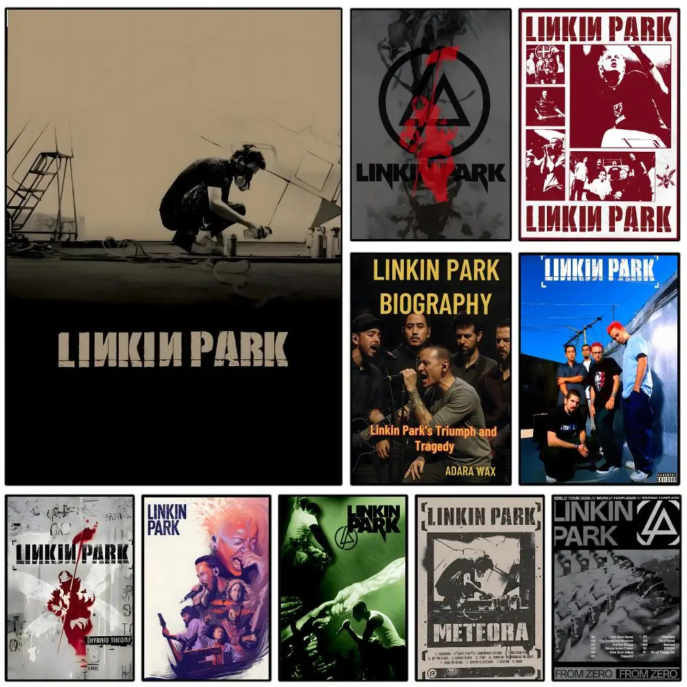 Trends International L-Linkin Park Poster Self-adhesive Art Waterproof Paper Sticker Coffee House Wall Decor