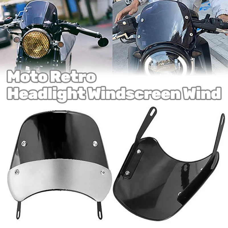 12V Universal Motorcycle Windshield Wind Deflector Windscreen Good-quaility For Harley Honda Yamaha Kawasaki Suzuki