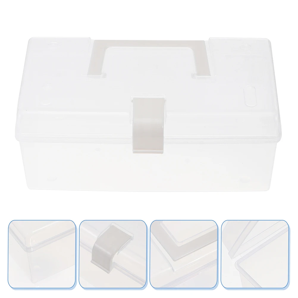 

2Pcs Large Capacity Dustproof Storage Boxes Home Use High Quality Lid Waterproof Transparent Mask ganizer Multifunctional