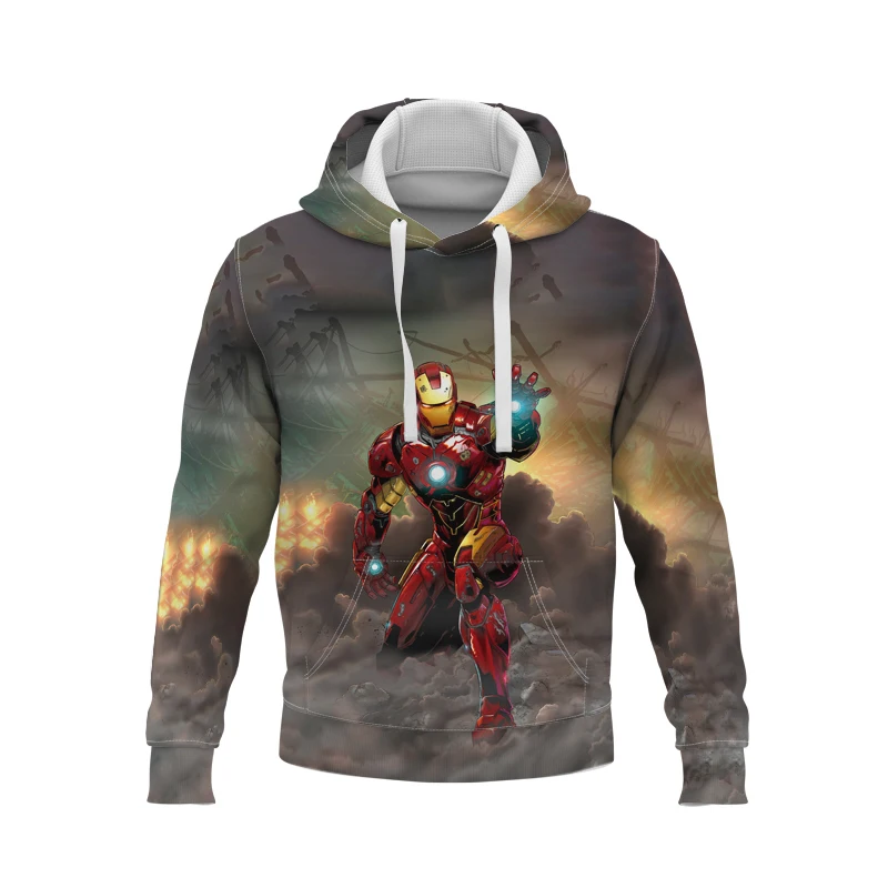 Wolverine Men's Hoodie Oversized Marvel Hoodie 3D Printed Pullover MINISO Men's Hoodie Fashion Casual Men's Clothing