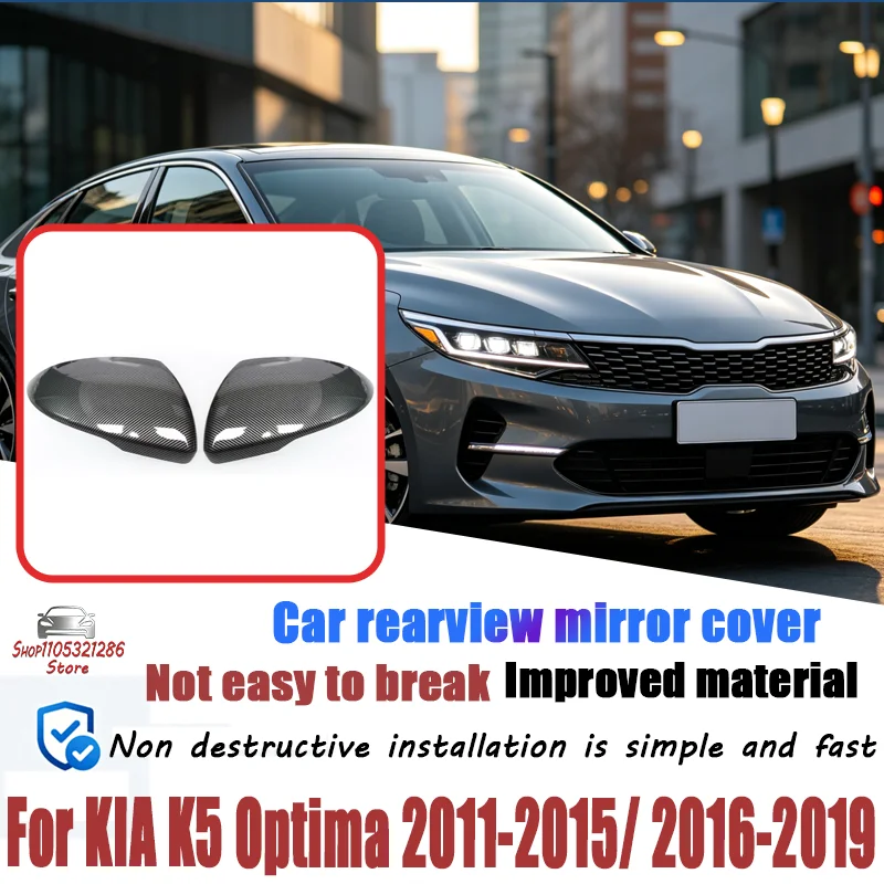 For KIA K5 Optima 2011-2015/ 2016-2019 ABS Car Rearview Side Mirror Cover Wing Cap Exterior Door Housing Shell Trim Replacement