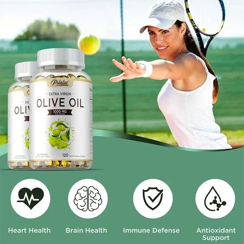 كبسولات زيت الزيتون 1000 ملغ - مضادة للشيخوخة، تقلل التجاعيد، وتعزز الطاقة الخلوية، وتحسين المناعة، لصحة الدماغ والقلب #4