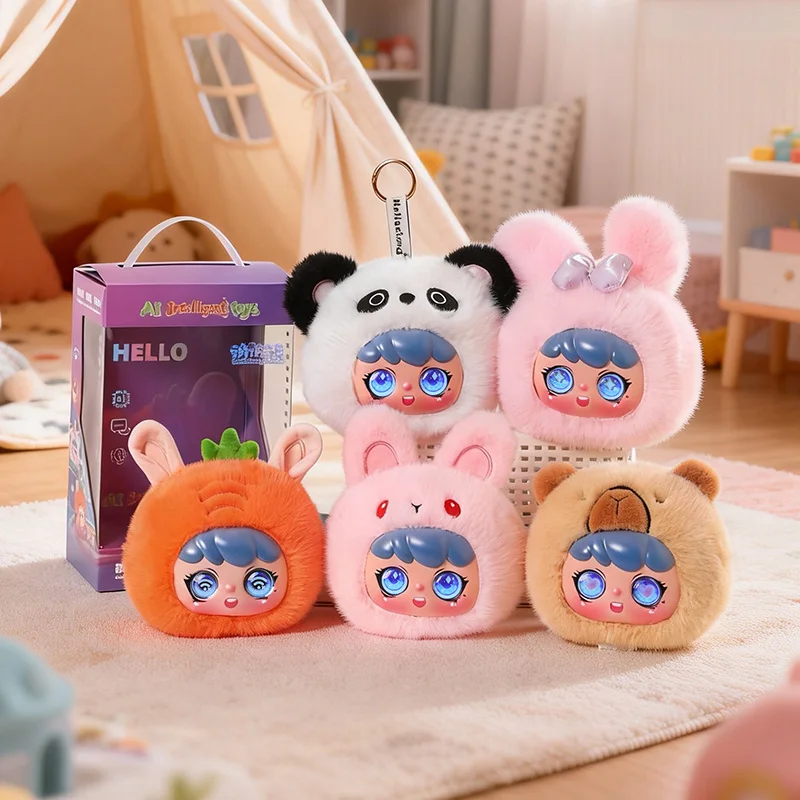 Interactive AI Robot Plush Toy Cute Emotional Companion Doll with Voice Conversation Wifi Feature Overseas Edition Early Learnin