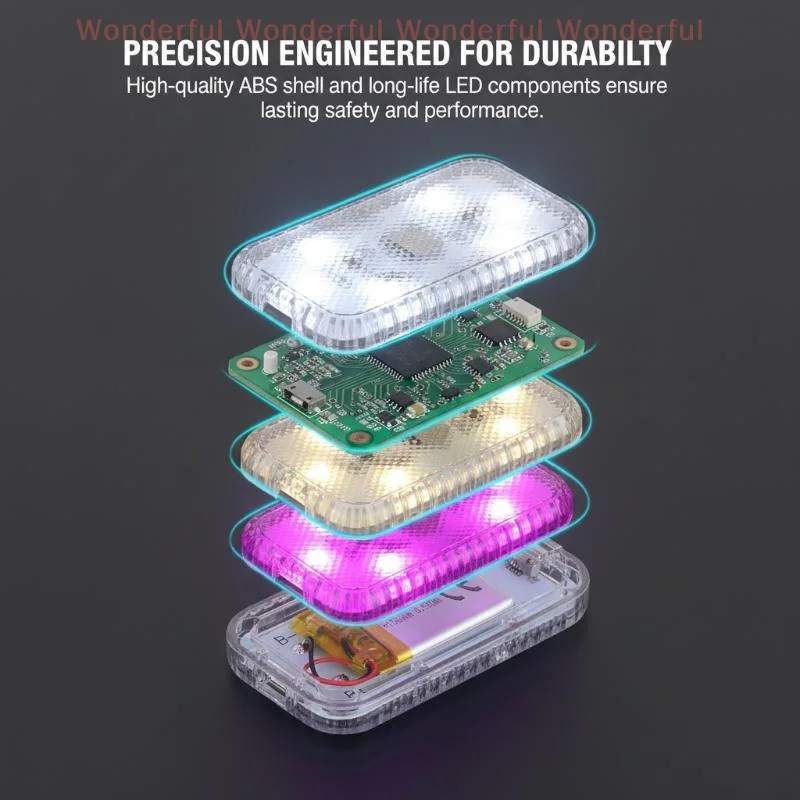 

Светодиодный сенсорный мини-светильник для автомобиля, беспроводное освещение салона, лампа для чтения, сенсорное управление, атмосферная подсветка багажника и ног