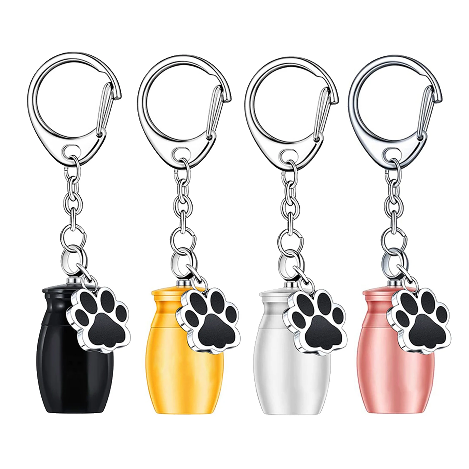Small Keychain Pet Urn Portable Keep Precious Memories Keepsake Pet Hair Storage Jar Souvenir for Rabbit Kitty Bunny Puppy