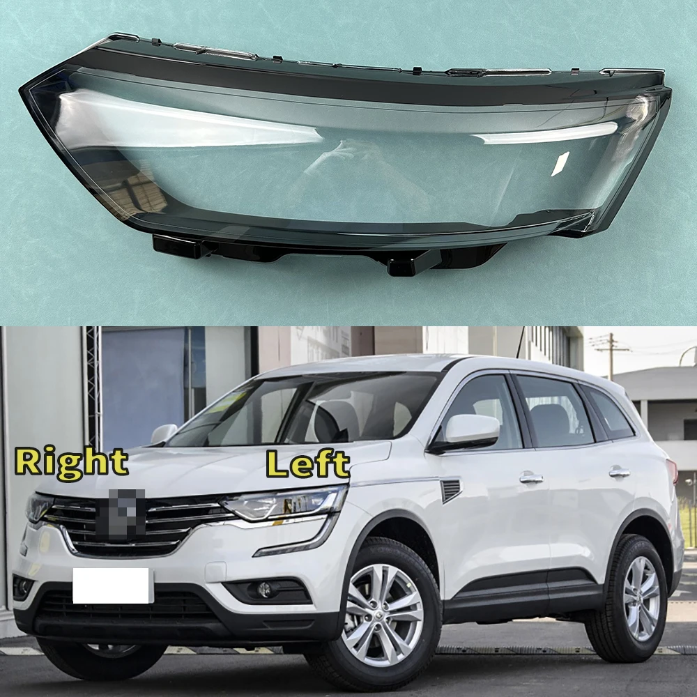 Headlight Cover Transparent Headlamp Shell Lamp Shade Lens Replace Original Lampshade Plexiglass For Renault Koleos 2017 - 2019