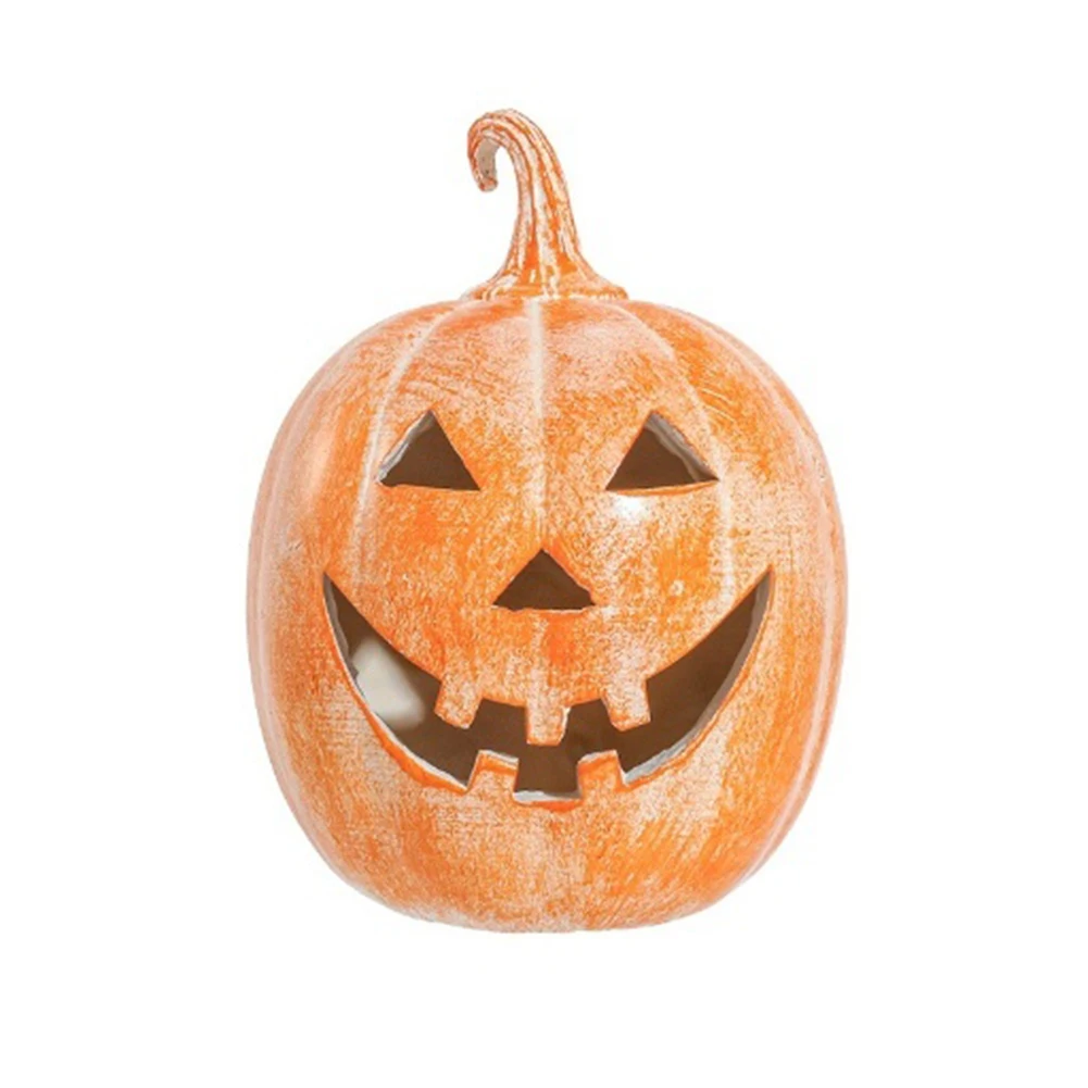 زخرفة اليقطين المصنوعة يدويًا لجميع القديسين والخريف مصممة لحمل شموع LED وخلق أجواء داخلية دافئة #4