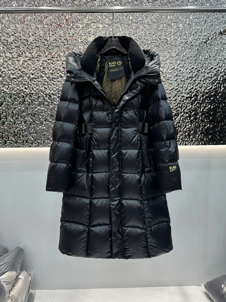 

Women's Down Jacket Long Ultra-thick Parkas Black Hooded Warm goose down Coats Winter Jackets for Women 2023 Puffer Coat