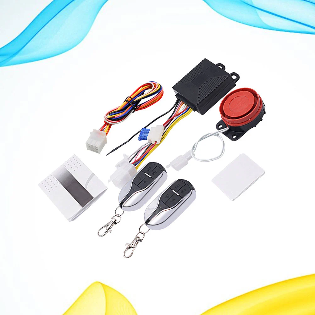 

Motorcycle Anti- Device Scooter Horn Electric Alarm System Black Security Reliable Vibration Frequency Auto Arm Low