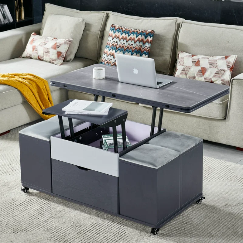 

Design Modern Lifting Coffee Tables Luxury Storage Hardcover Italian Folding Table Living Room Mesa Auxiliar Furniture For Home