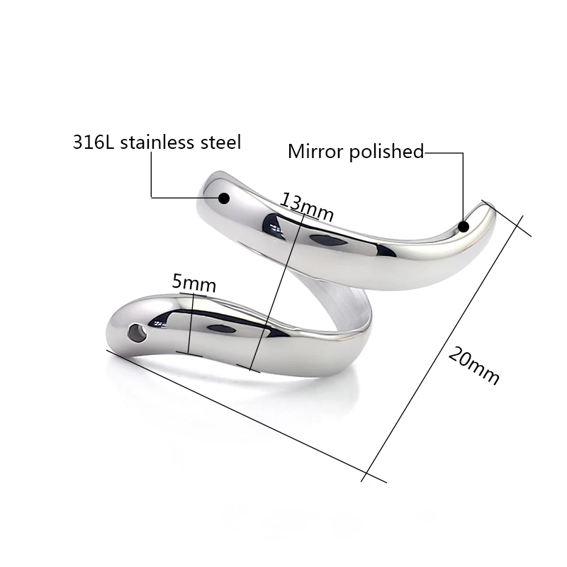 Punk Cool ring bands for couple stainless steel snake shape ring engagement Open Finger Rings jewelry gift for women men