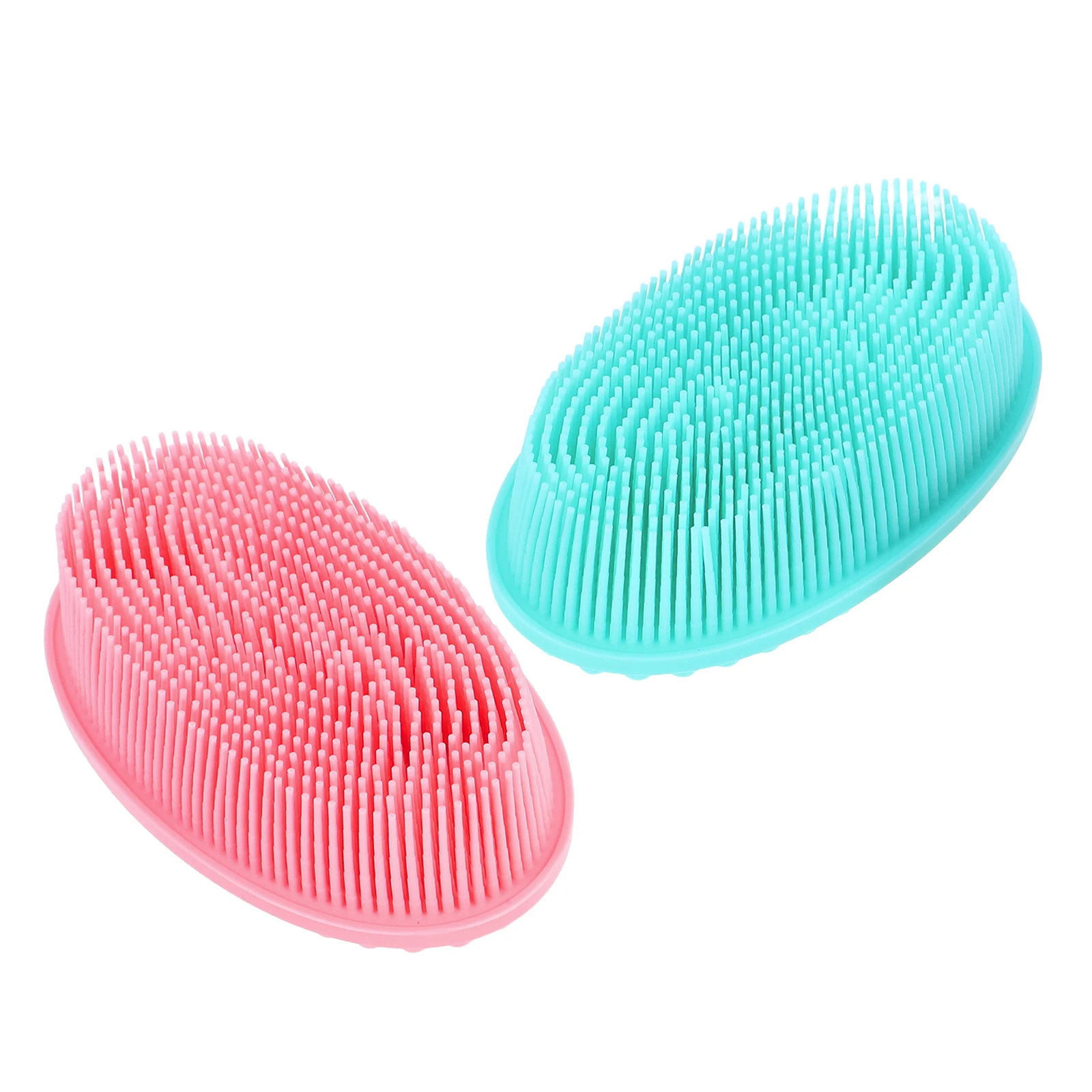 

2Pcs Sensory Training Tactile Brush Soft Silicone Dual-Sided Bath Massage Cleaning Tool for Baby Kids Newborns Shower Scalp Body