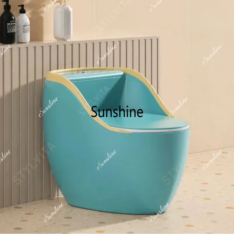 YEgg type personalized creative color toilet super swirl siphon household water saving silent high-end