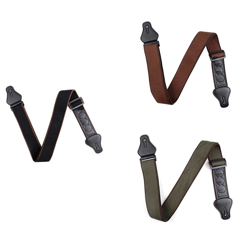 

3 Piece Guitar Strap, Popular Folk Guitar Strap, 10X5x5cm Multifunctional Strap Green