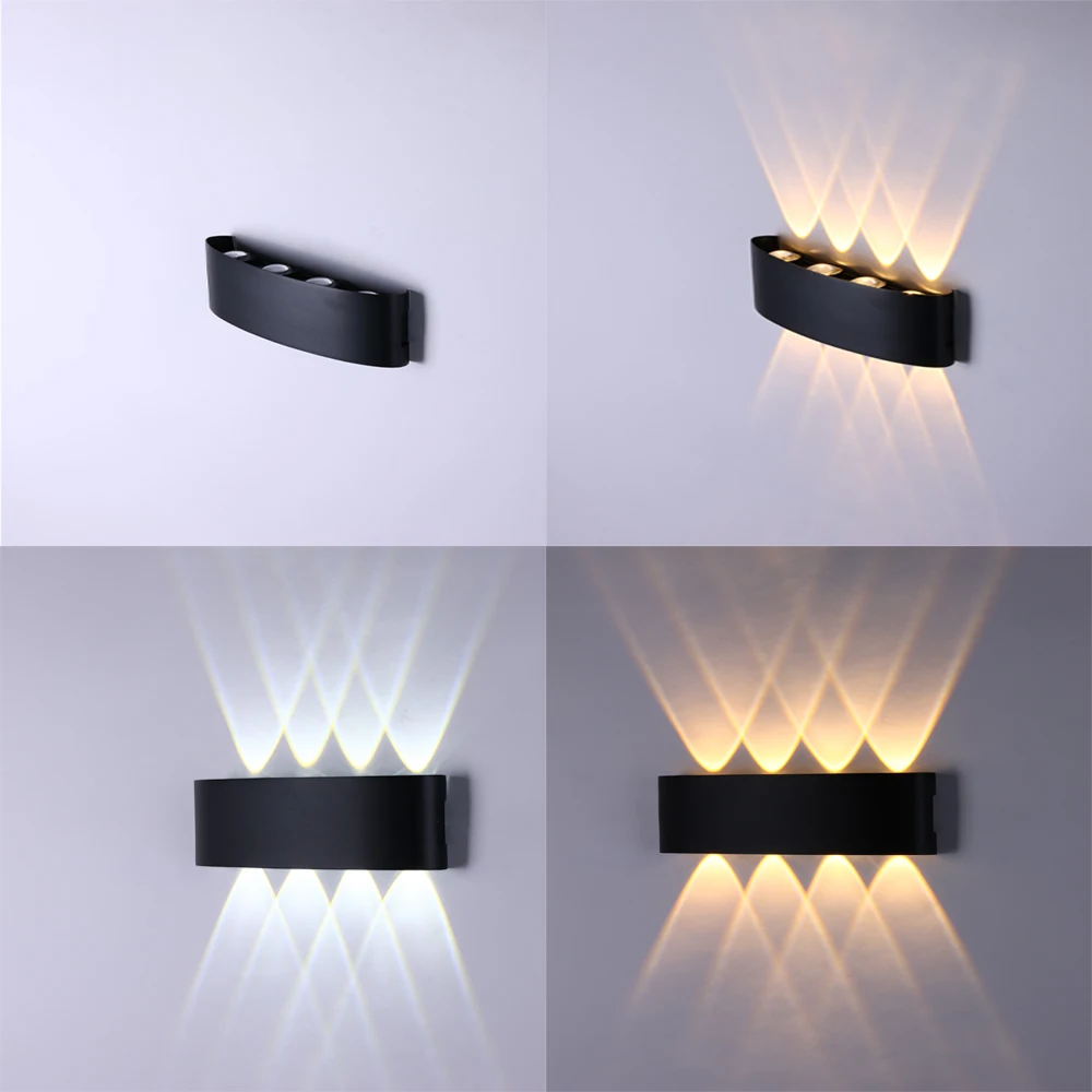 Imagem -04 - Lâmpada de Parede de Alumínio Led Ip65 Impermeável Iluminação Exterior ou Interior Luzes de Parede para Pátio Quarto Wall Sconces Decor