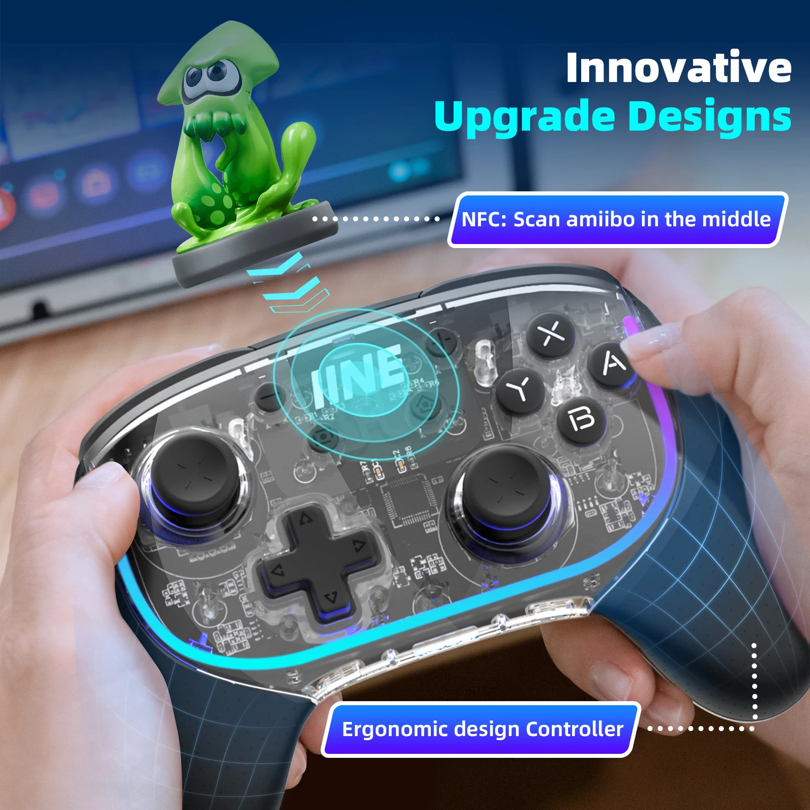 IINE Phantom Elite Pro Mechanical Controller ALPS Analog Stick Multi-mode compatible for Switch PC Steam Phone