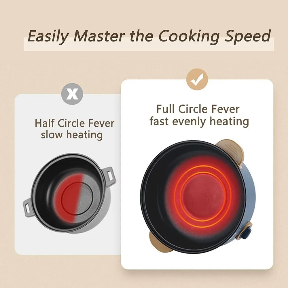 3L Multifunction Hot Pot Cooker Skillet Steamer Electric Non-Stick Frying Pan Grill Frying Braising Steaming Stir-fry Noodles