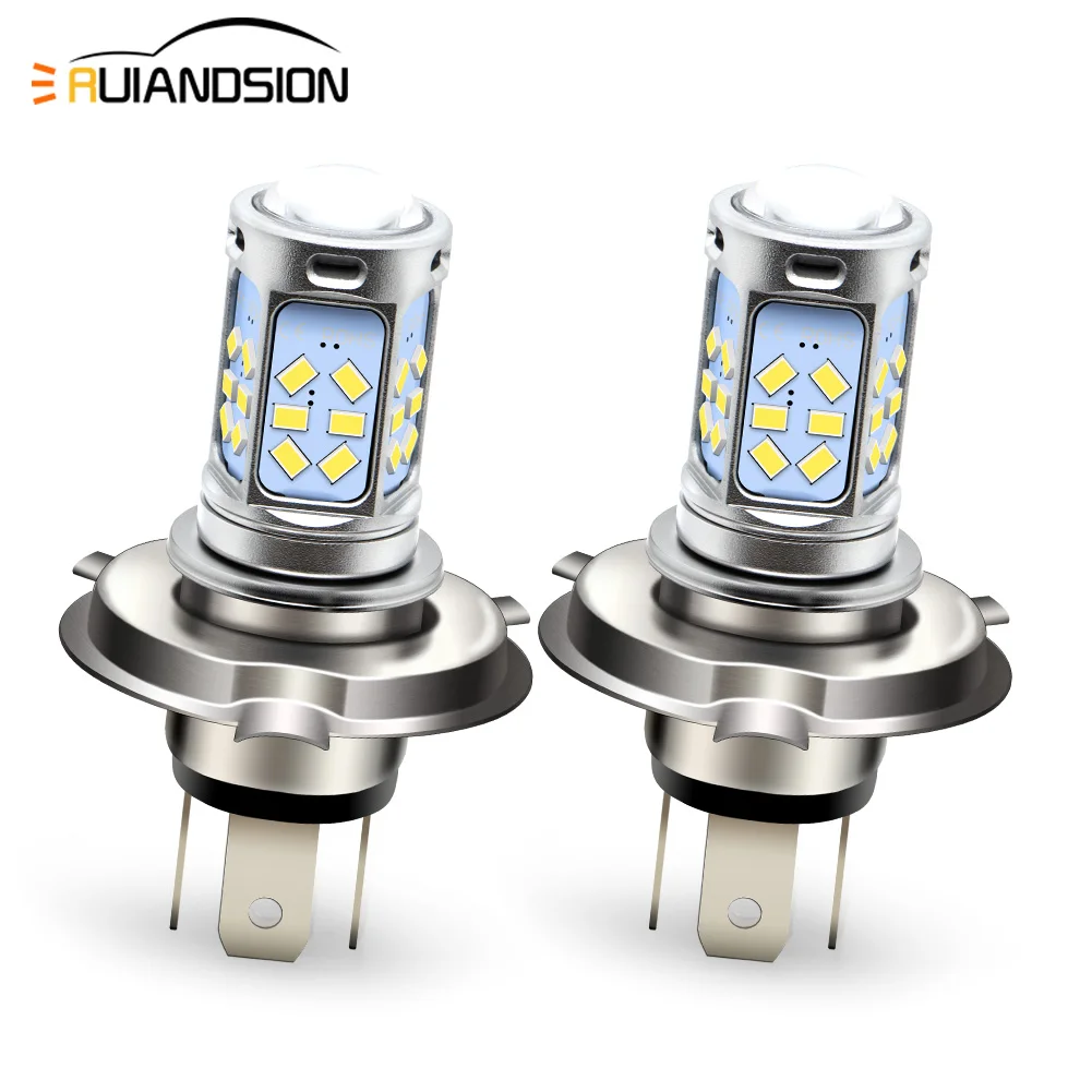 

H4 LED Motorcycle Headlight Bulb 9003 HB2 P45T AC 6-30V Fit Front Light DRL For Honda For Suzuki Moped Scooter Unviersal 12V 24V