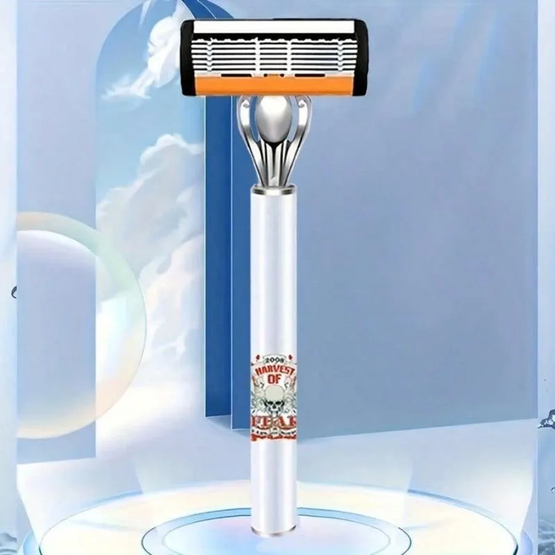 مجموعة ماكينة حلاقة للرجال 72 شفرات حادة للغاية 2 مقابض غير قابلة للانزلاق للحلاقة الناعمة والآمنة، مجموعة حلاقة متينة تدوم طويلاً، مثالية للعطلات #2