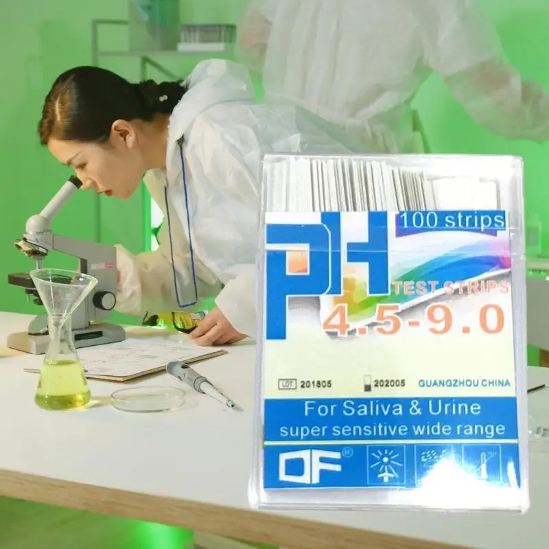 Y5GD Upgrades pHs Test Strips Double Pad Designs Universal Application pHs Test Strips for Quick Reliable Urine & Saliva