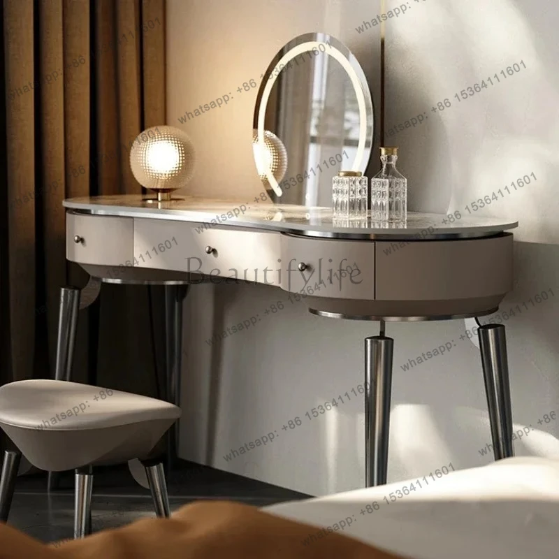 

Smart Home Makeup Nordic Vanity Table Makeup Luxury Storage Aesthetic Decor Dressing Table Living Room Salon Penteadeira Quart