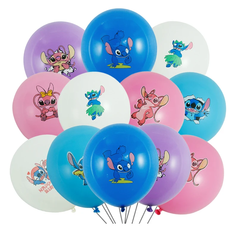 20 قطعة 12 بوصة ديزني ليلو غرزة بالونات اللاتكس مجموعة صبي فتاة حفلة عيد ميلاد استحمام الطفل زينة الحفلات ألعاب أطفال Globos لوازم #1