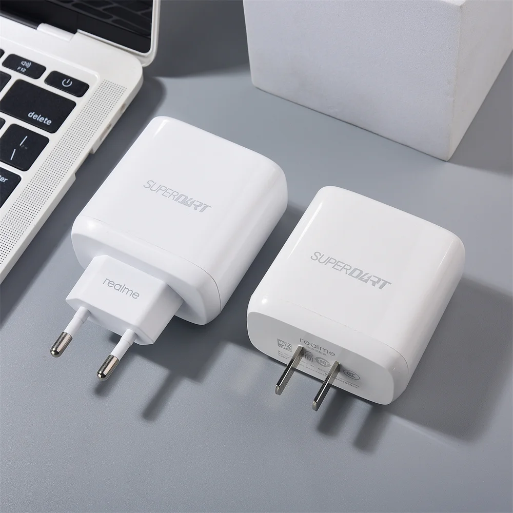 New Realme GT Master Edition GT2Pro Neo2 65W SuperVooc Fast Charger EU/US QC4.0 USB Power Adapter Fo