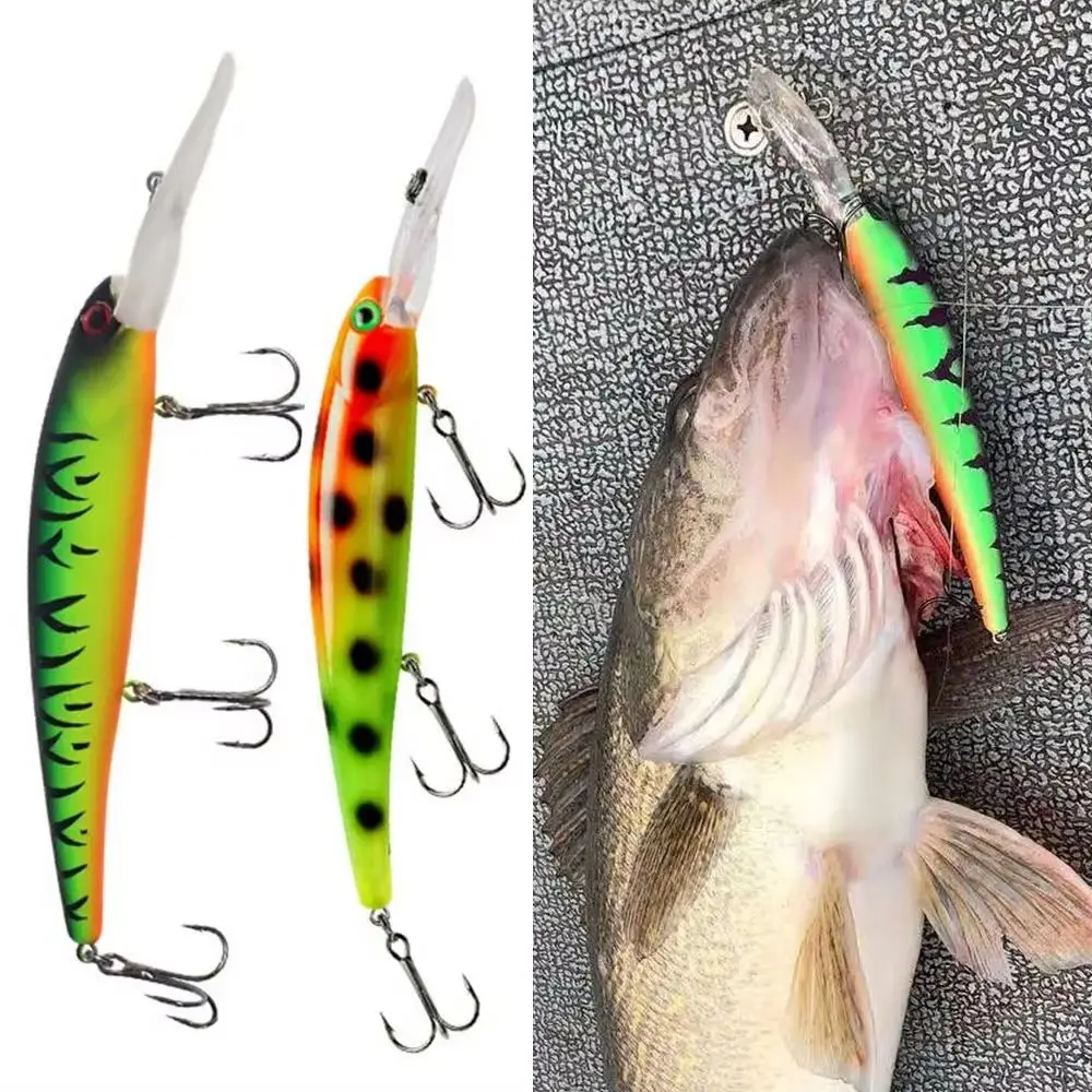 100pcs Sinking Wobbler Minnow Fishing Lure 16cm/20g Deep Diving Crankbait Artificial Hard Bait Carp Pike Bass Fishing Tackle