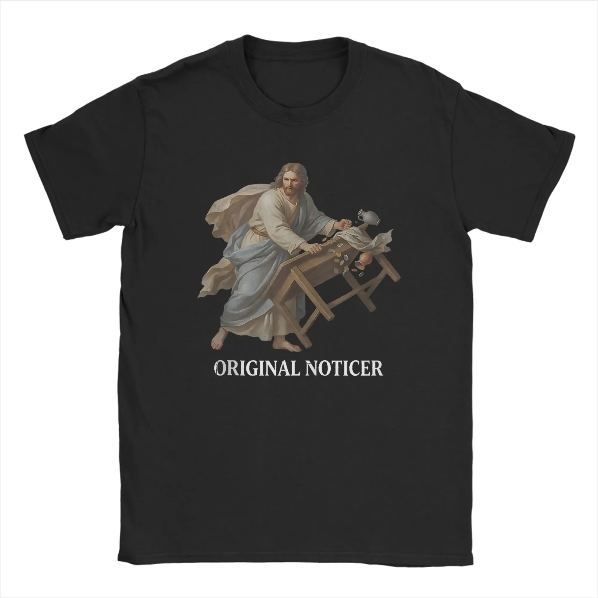 Fashion Jesus Original Noticer T-Shirt Men O Neck Pure Cotton T Shirts  Short Sleeve Tees Plus Size Tops