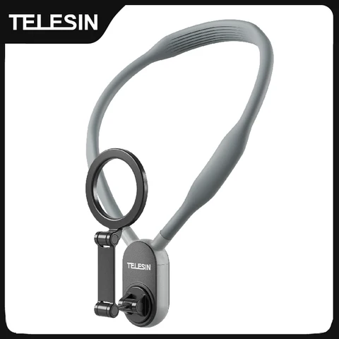 TELESIN Suporte magnético para pescoço para telefones, suporte para pescoço, telefone celular, suporte para pescoço, alça de peito para telefones iPhone Android