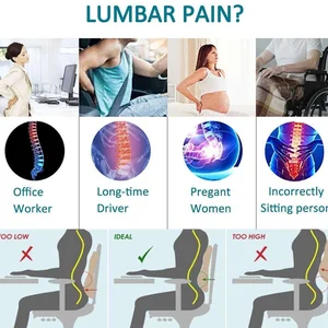 وسادة مقعد السيارة لكراسي المكاتب والألعاب ، تدعم أسفل الظهر والخصر ، ناعمة ومريحة ، 1 قطعة أفضل 6 وسادة كرسي لألعاب المبيعات - No5