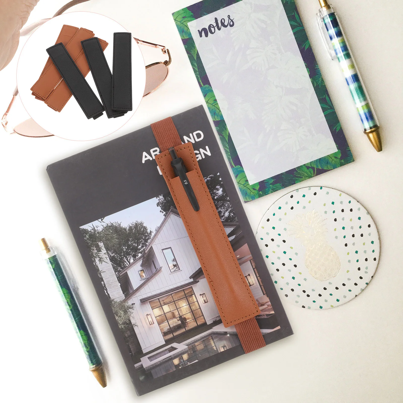 

6 Pcs Capacitor Pen Sleeve Covers Elastic Pencil Pouch Band Notebook Bag Holder Tablet Sleeves Bookmark
