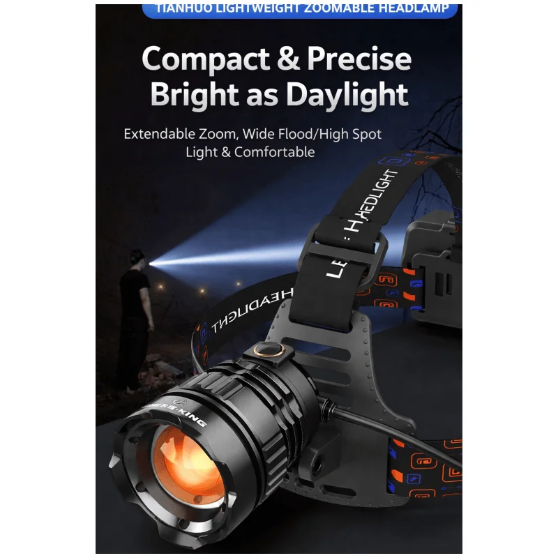 Skyfire headlamp strong light charging ultra-bright head-mounted fishing and night fishing special ultra-long endurance