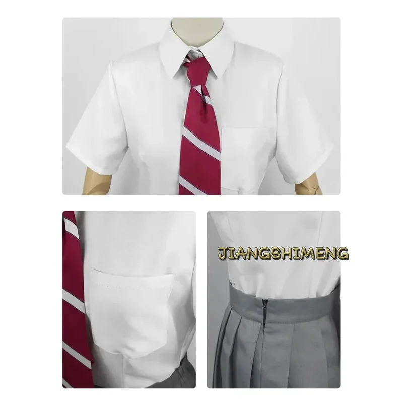 Q156 تاتشيبانا أنيمي طوكيو المنتقمون هيناتا تاتشيبانا تأثيري حلي شعر مستعار JK زي مدرسي قميص التعادل تنورة الجوارب