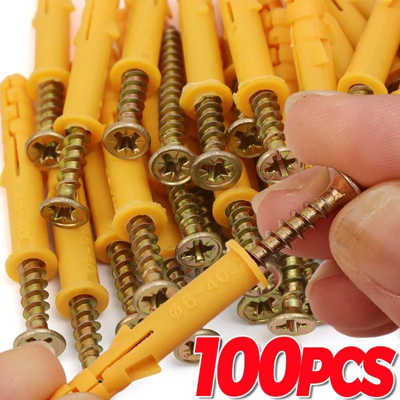 

Drywall Anchor Screw Assortment Kit Plastic Self-Tapping Screws Expansion Tubes Fixing Wall Anchors Bolt Fasteners Hardware Set