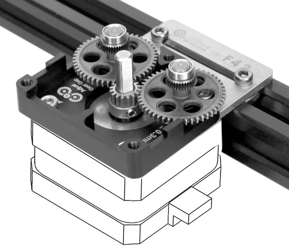 F2 Set OMG V2S Extruder Remote End Geëxtrudeerd Filament Warmtebehandeling Gear Volledig Metalen Dual Drive Voor ENDER CR10 Upgrade