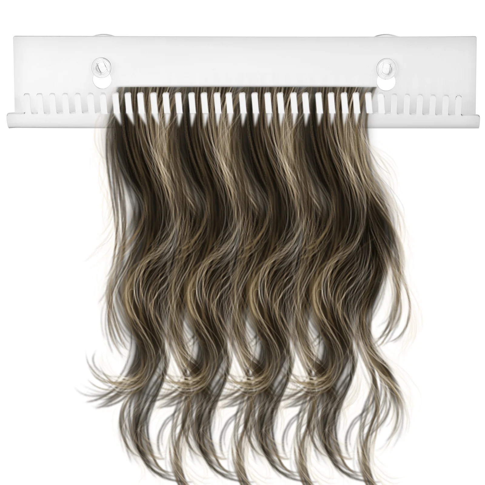 Suporte de extensão de cabelo acrílico trança rack display ganizer branco suporte de armazenamento para barbeiro suprimentos salão de beleza