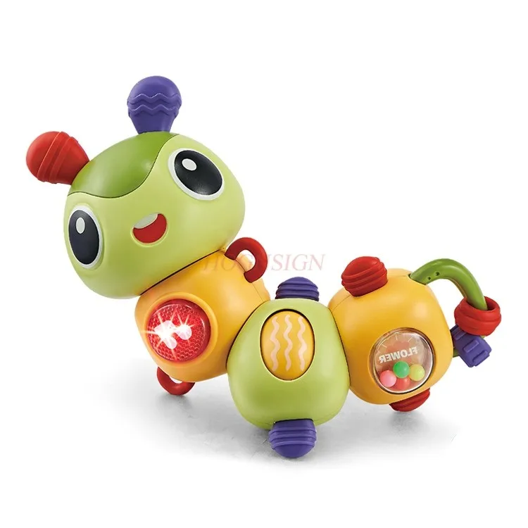 Infant and toddler sound and light rotating caterpillar puzzle educational toys with lighting, music, and fun early education