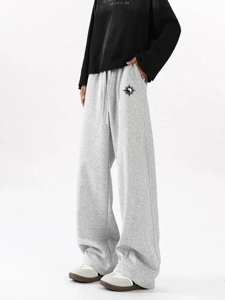 

American Gossip Sport pants men straight pants men loose black casual pants street clothing trousers men clothing streetwear
