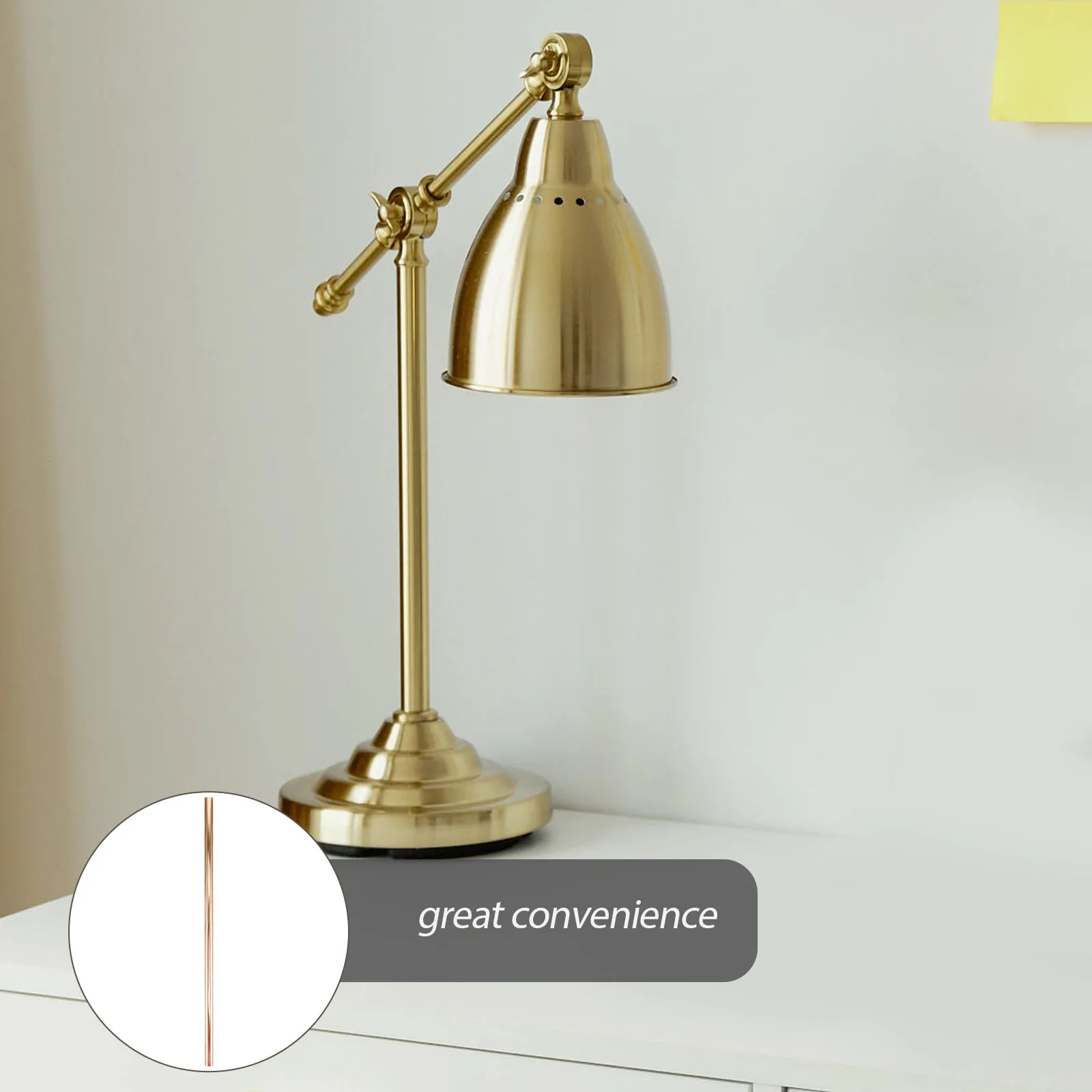 

M10 Threaded Iron Straight Lamp Stem 115Mm Diameter Electroplated Finish Hollow Design for Desk Floor Table Lamp Repair