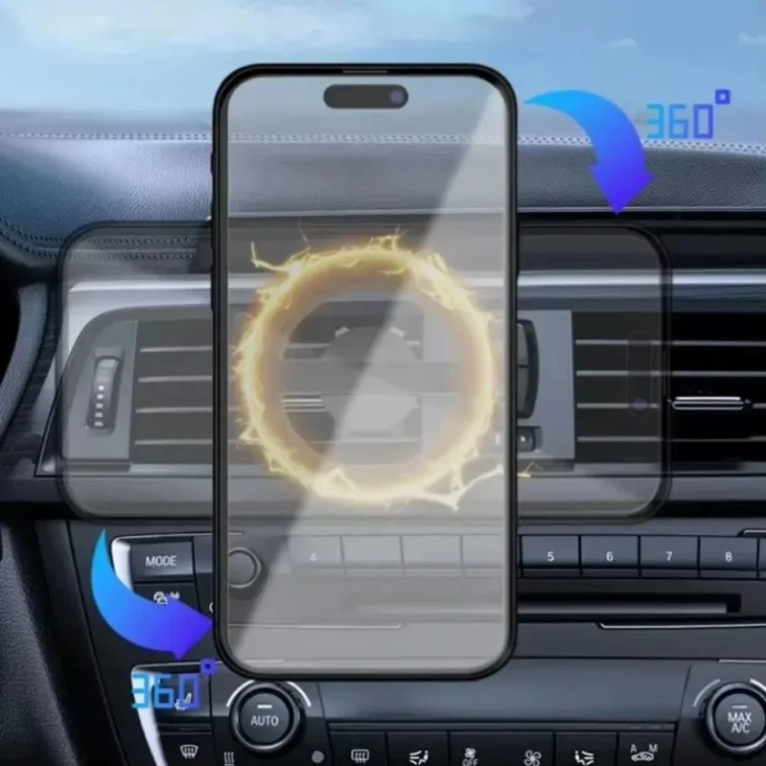 360 °   Drehbare Kugelkopf Auto Telefon Halter Magnetische Navigation Halterung Auto Innen Zubehör Für iPhone 17-12 Pro Max Samsung