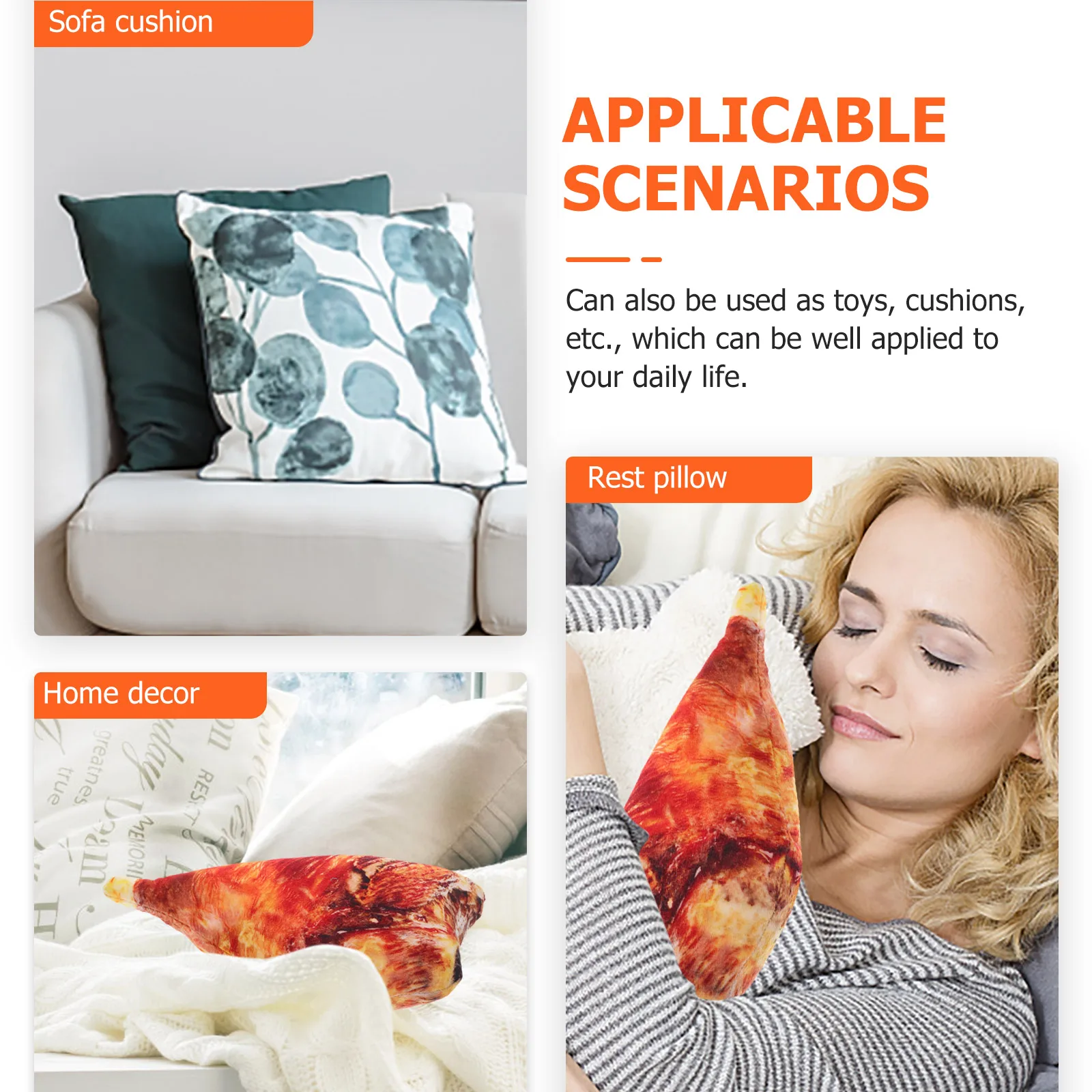 

Подушка в форме жареного говяжьего сухожилия, мягкая подушка для дивана-кровати, декоративные уникальные подушки, имитация еды, подушка