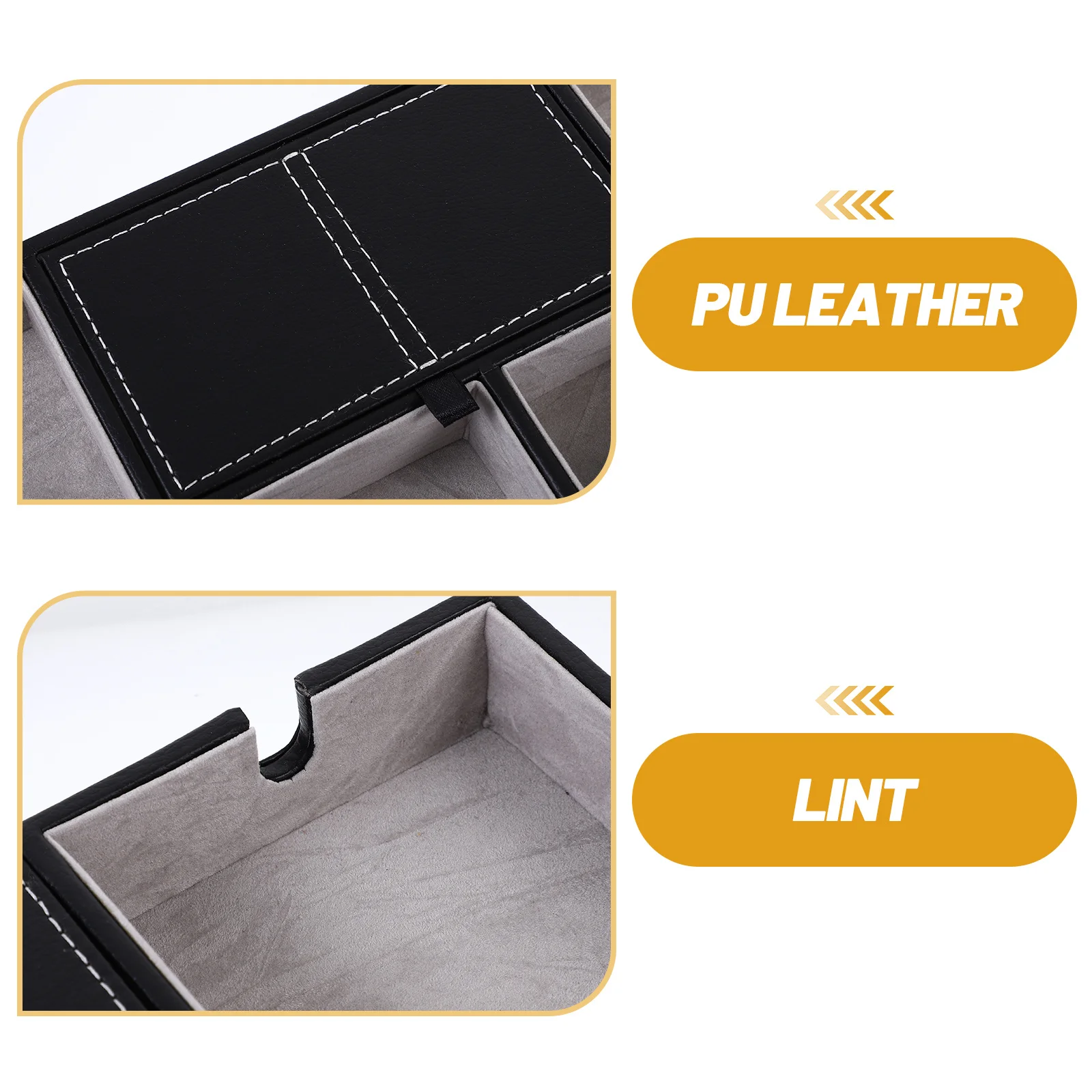 

Multifunctional Desktop Storage Box 5 Compartments Pu Organizer For Phone Keys Glasses Home Office Use Black