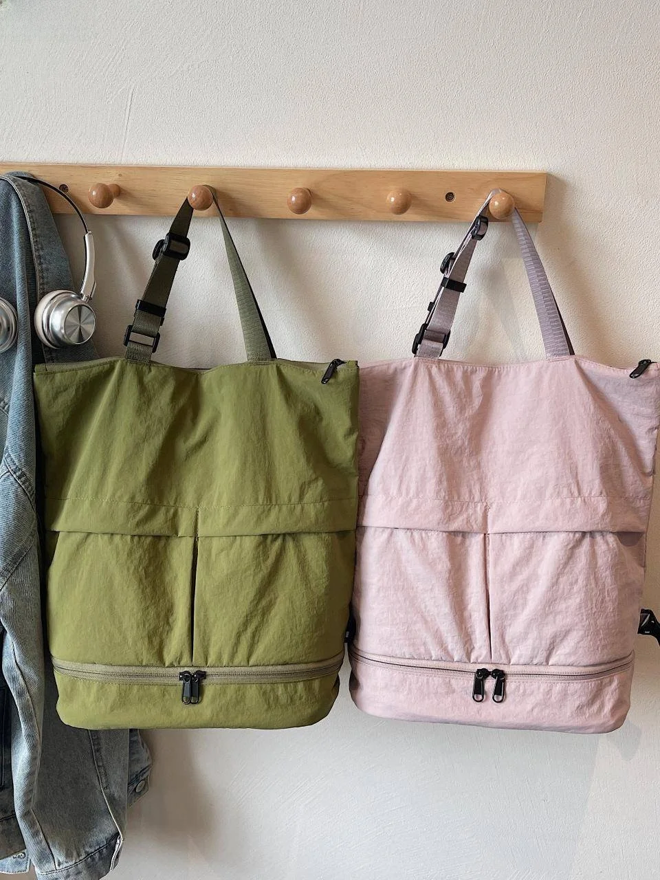 Korean Style Women's Dual Shoulder Bag Multi-Functional Hiking Backpack Handbag Waterproof Lightweight Mountain Climbing Bag