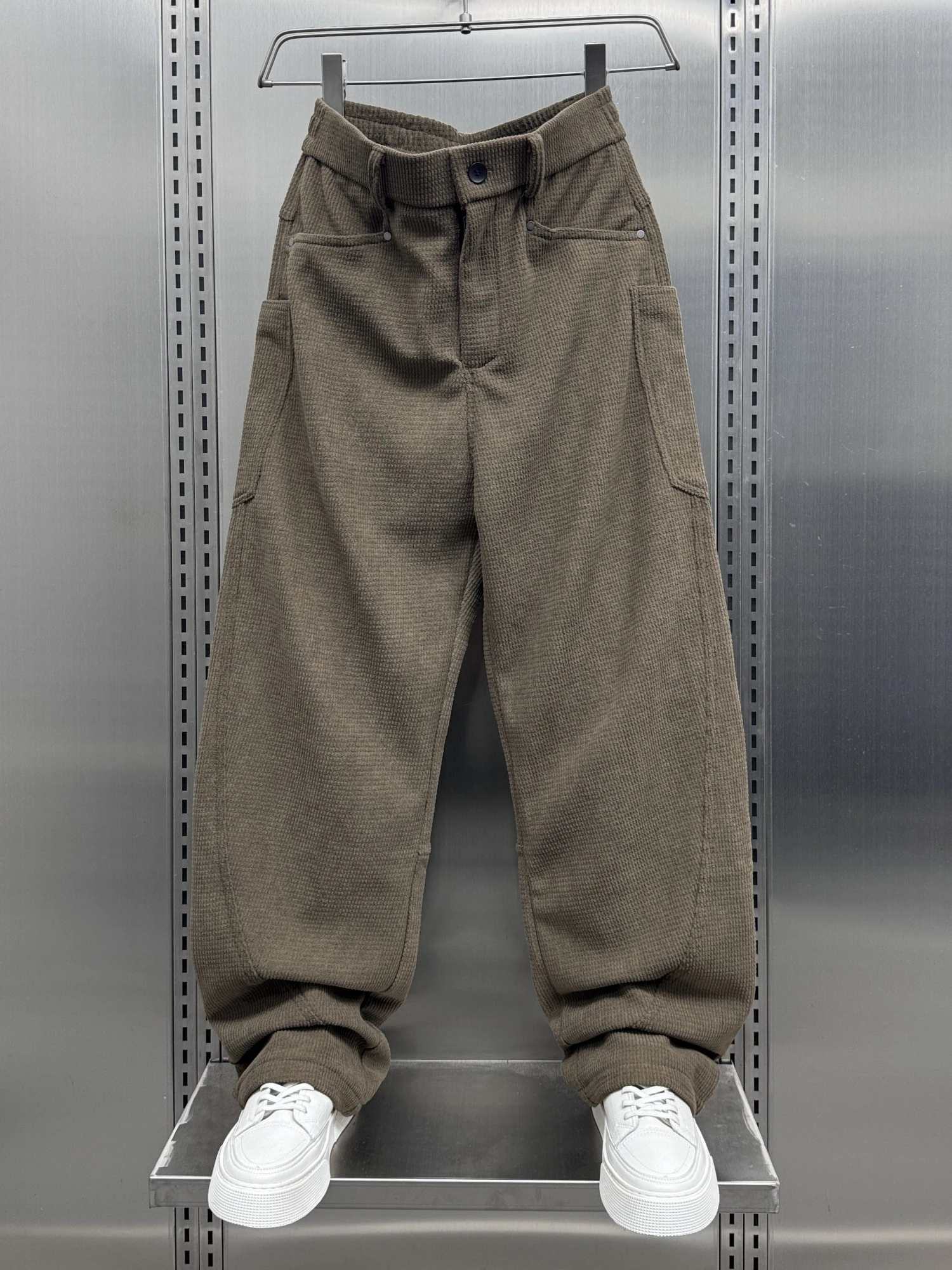 

Осенне-зимние американские повседневные свободные прямые вельветовые спортивные брюки для мужчин, модные брендовые брюки-карго