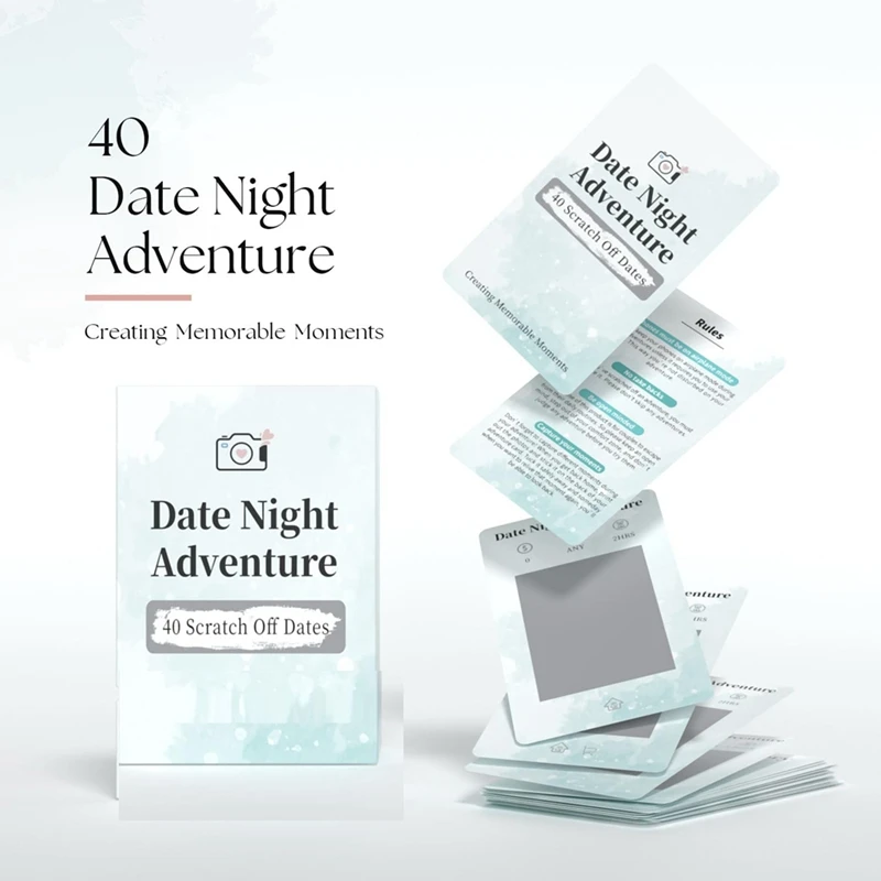 Date Night Adventure Date Ideas For Couples Date Night - Unique Scratch Off Date Night Card Games, Gifts For Boyfriend Durable