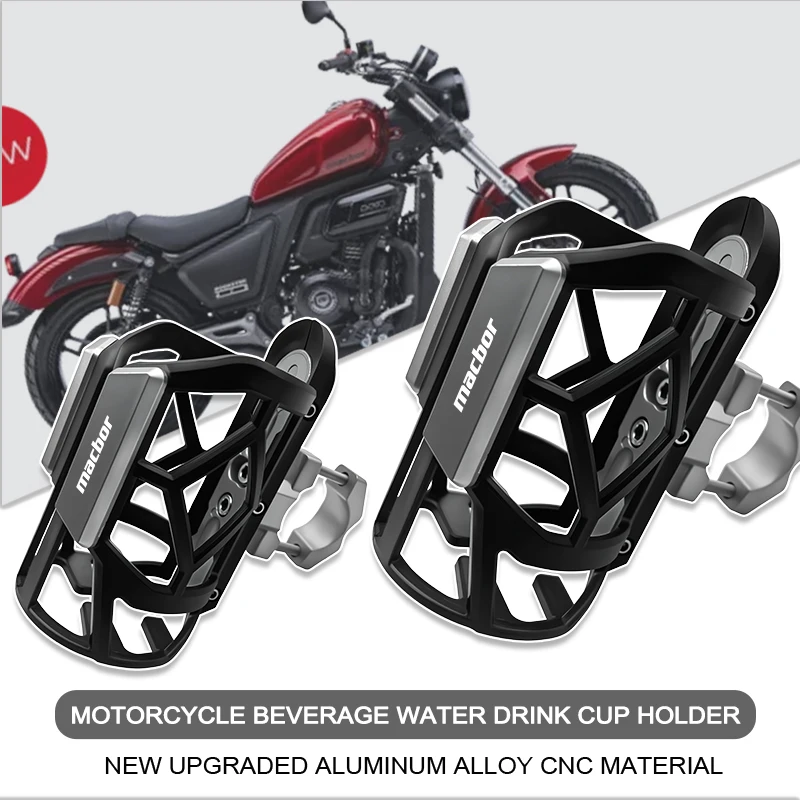 

For Macbor Montana XR1 XR5 500 Rockster Mile500 Universal CNC Functional Kettle Rack Coffee Drink Bottle Water Cup Holder